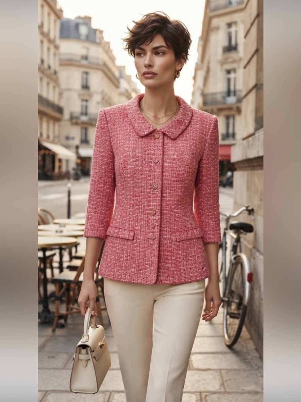 Vintage Talbots Tweed Cotton Blend Muticolored Blazer